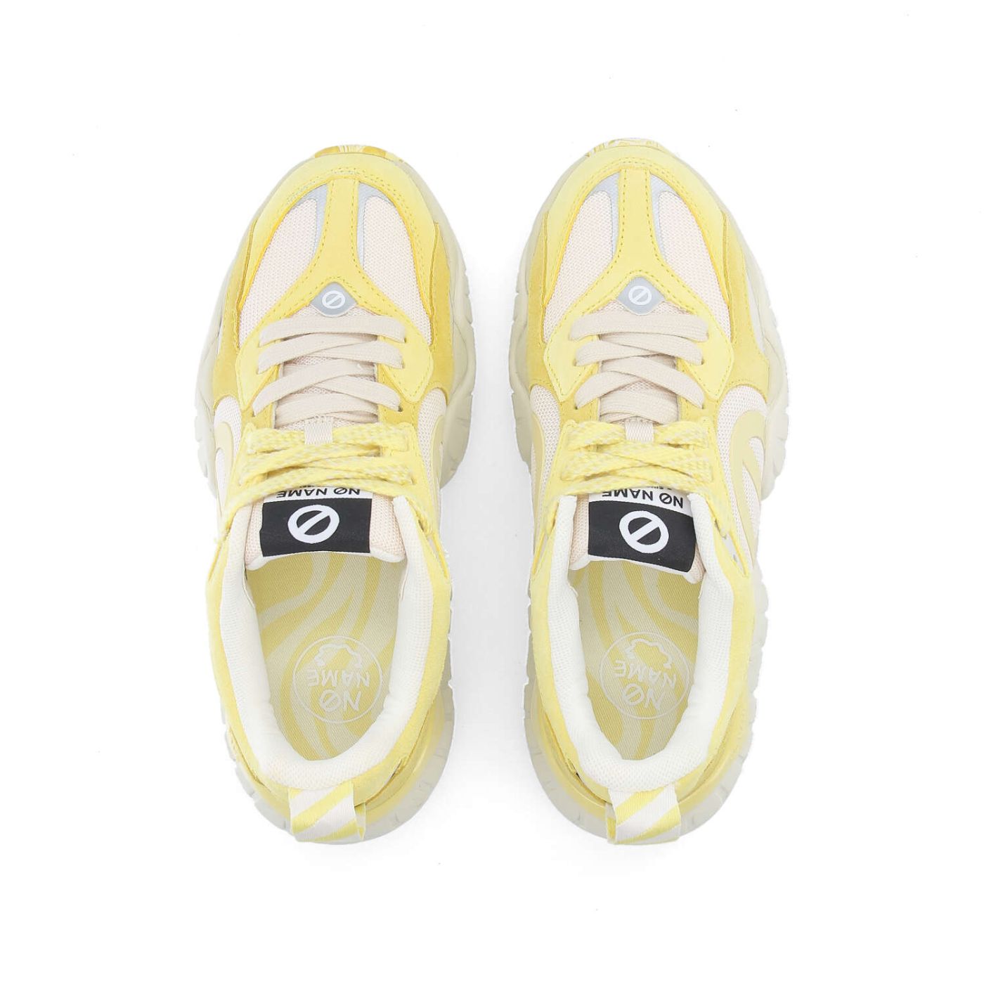 KRAZEE MILKSHAKE W - SUEDE/KNIT/SUED - YELLOW/OFF WHITE/BANANA YELLOW